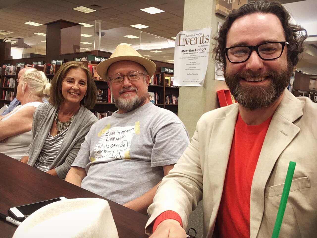 Craig A. Hart with M. L. Williams and a fellow author at Barnes and Noble in Cedar Rapids